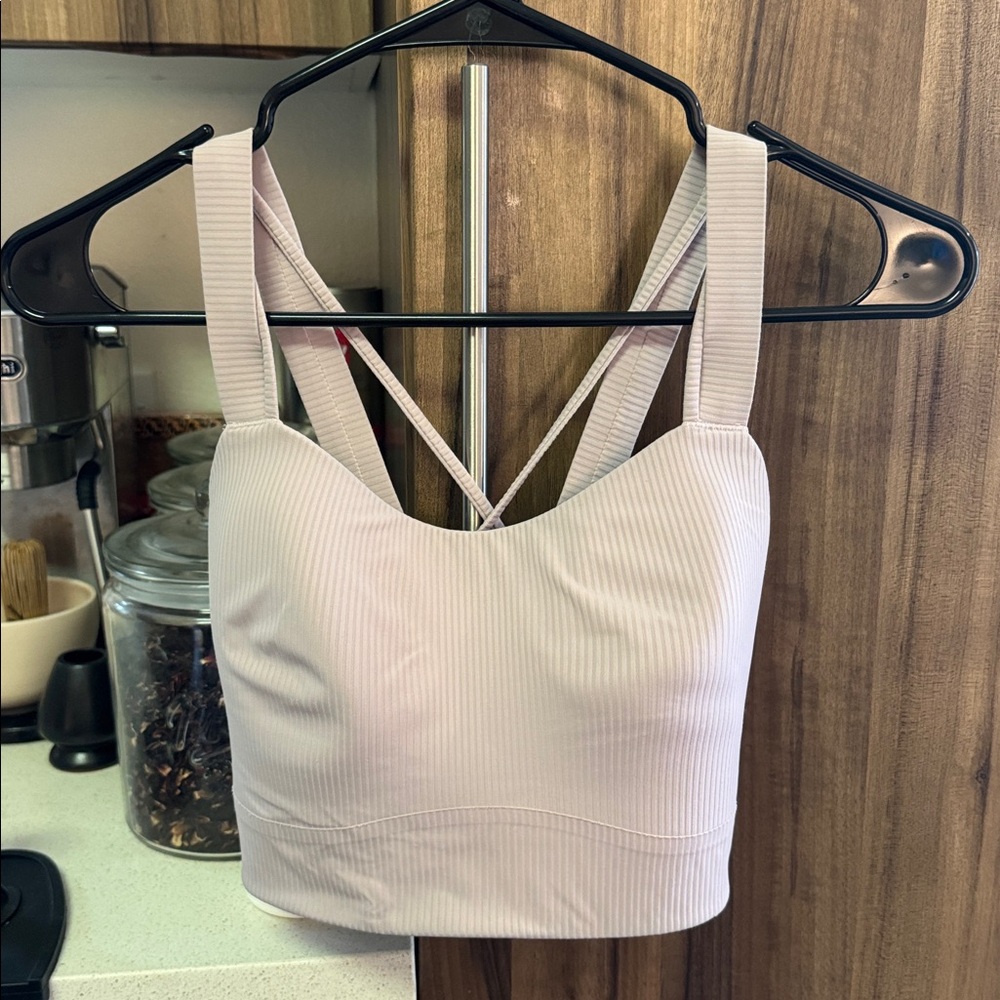 Lululemon Like a Cloud Longline Ribbed Dusty Pink Bra